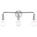 Nuvo Lighting Bounce 3 Light Vanity, Crystal Accent Polished Nickel - 60-6563
