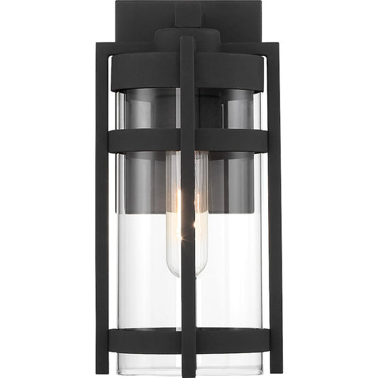 Nuvo Lighting Tofino 1 Light Lantern, Black/Clear Seeded Glass