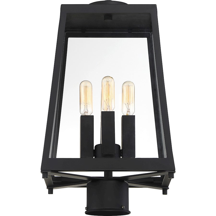 Nuvo Lighting Halifax 4 Light Post Lantern, Matte Black/Clear Glass