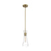 Nuvo Lighting Bahari 1 Light Mini Pendant, Clear Glass, Vintage Brass - 60-6858