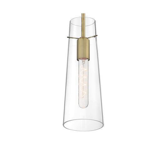 Nuvo Lighting Alondra 1 Light Mini Pendant, Clear Glass, Vintage Brass - 60-6860