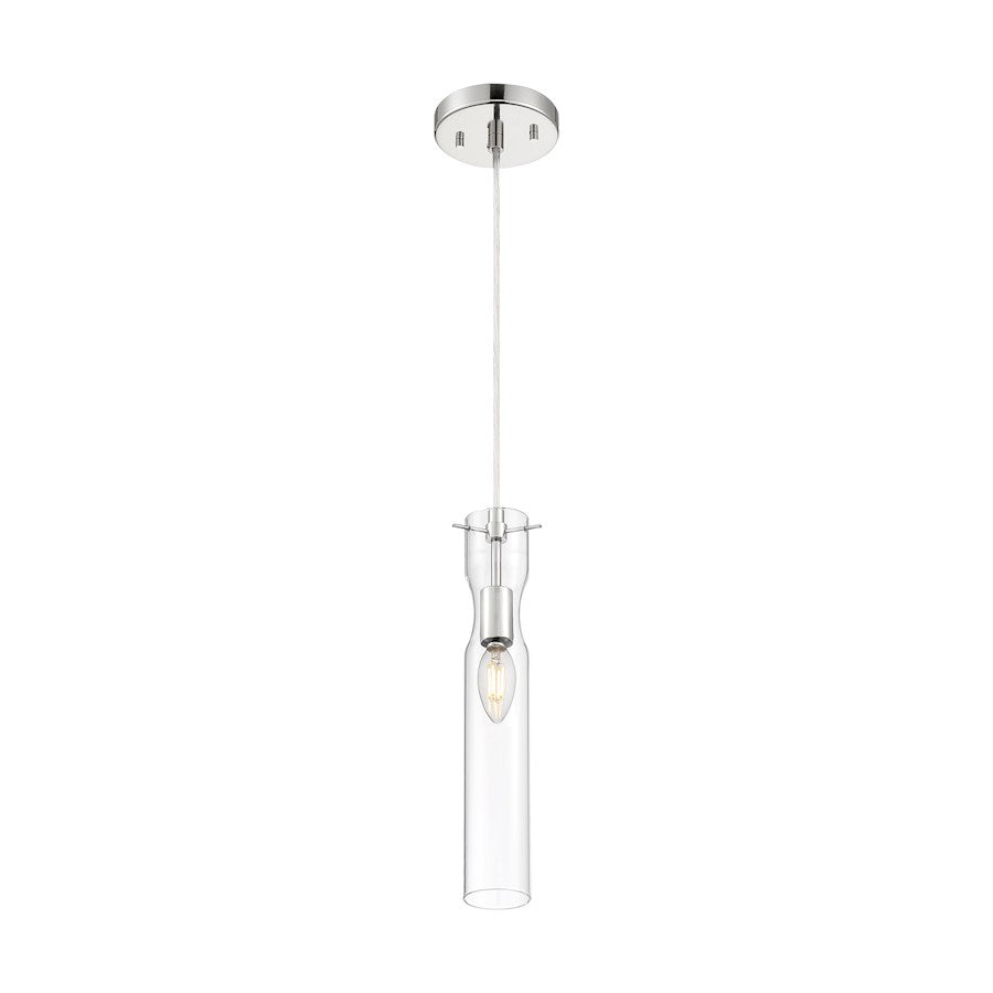 Nuvo Lighting SpyGlass, 1 Light Mini Pendant, Clear, Polished Nickel - 60-6866