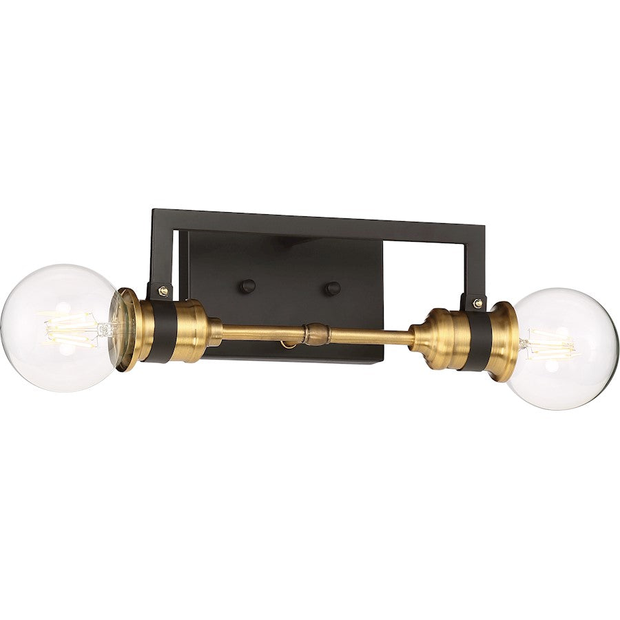 Bathroom Vanity Lightt, Warm Brass and Black