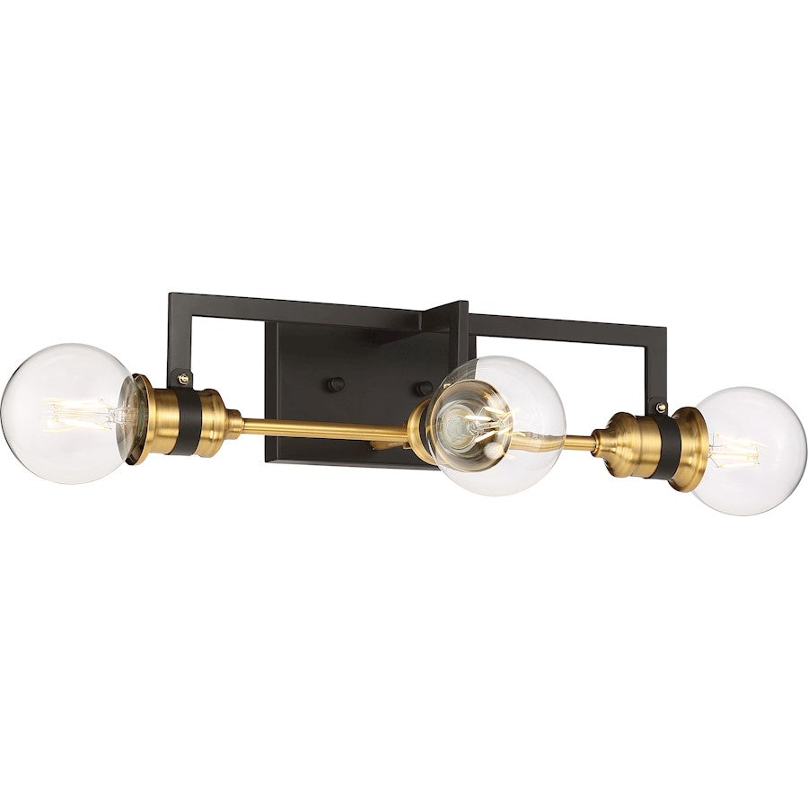 Bathroom Vanity Lightt, Warm Brass and Black