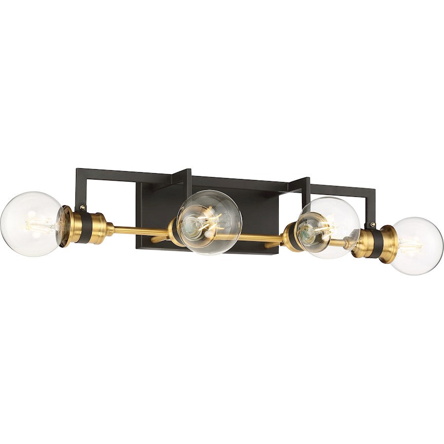 Bathroom Vanity Lightt, Warm Brass and Black