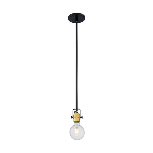 Nuvo Lighting Mantra 1 Light Mini Pendant, Black/Brushed Brass - 60-6987