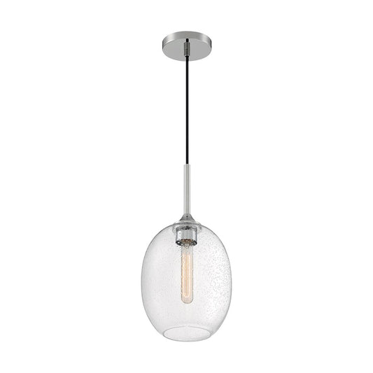 Nuvo Lighting Aria 1 Light 17" Pendant, Seeded Glass, Polished Nickel - 60-7036