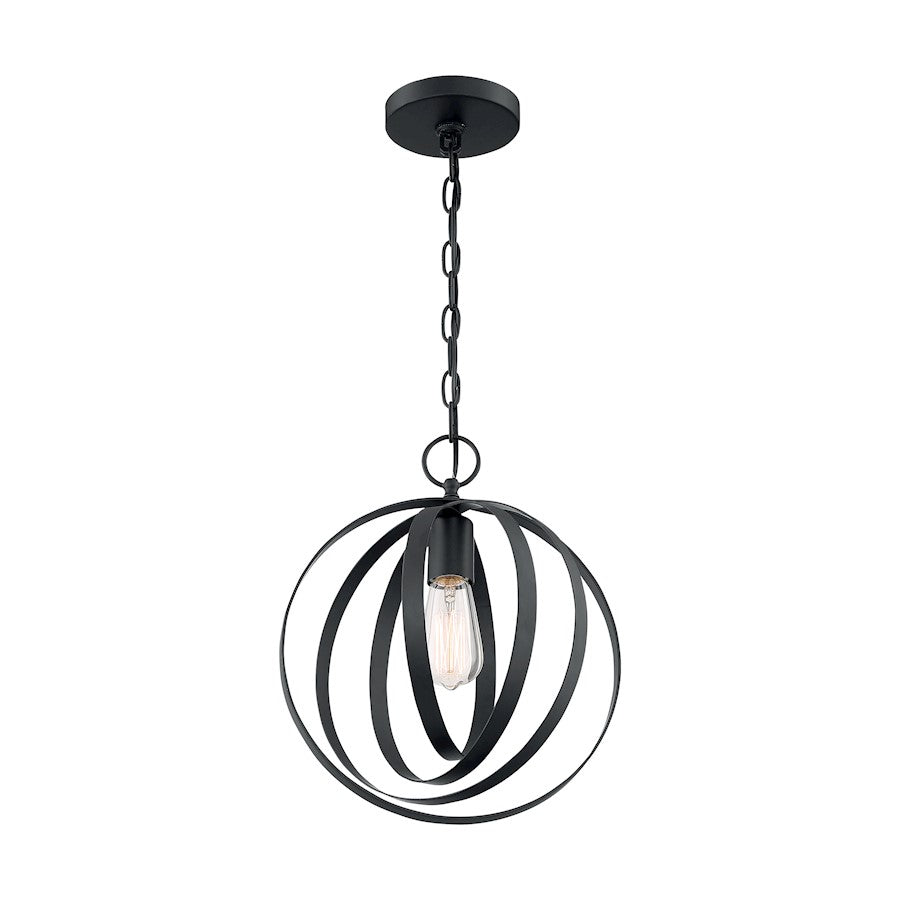 Nuvo Lighting Pendleton 1 Light Pendant, Matte Black - 60-7066