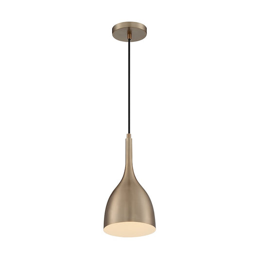 Nuvo Lighting Bellcap 1 Light 7" Pendant, Burnished Brass - 60-7076