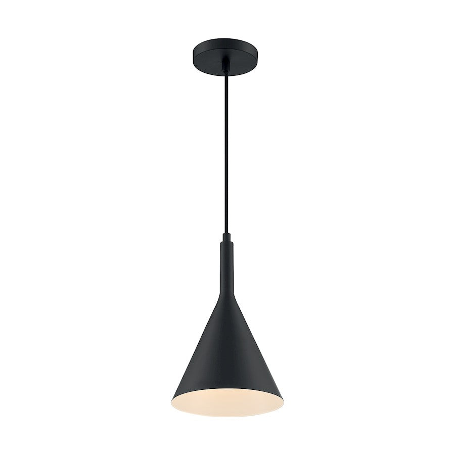 Nuvo Lighting Lightcap 1 Light 8" Pendant, Matte Black - 60-7127