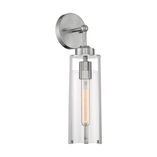 Nuvo Lighting Marina 1 Light Sconce, Clear Glass, Brushed Nickel - 60-7141