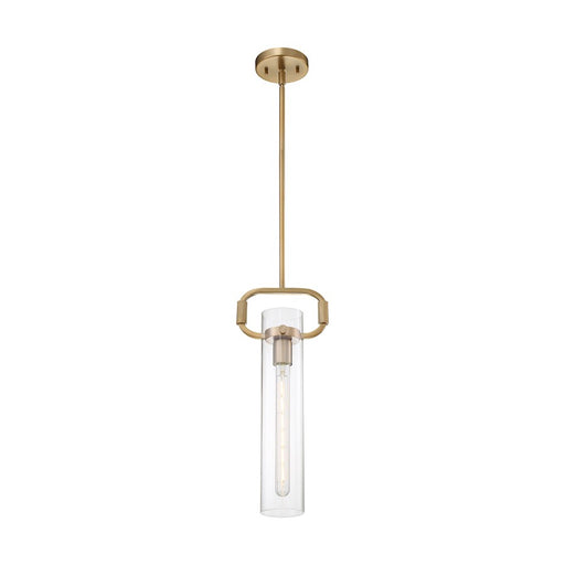 Nuvo Lighting Teresa 1 Light 5" Pendant, Clear Glass, Burnished Brass - 60-7143