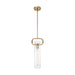 Nuvo Lighting Teresa 1 Light 5" Pendant, Clear Glass, Burnished Brass - 60-7143