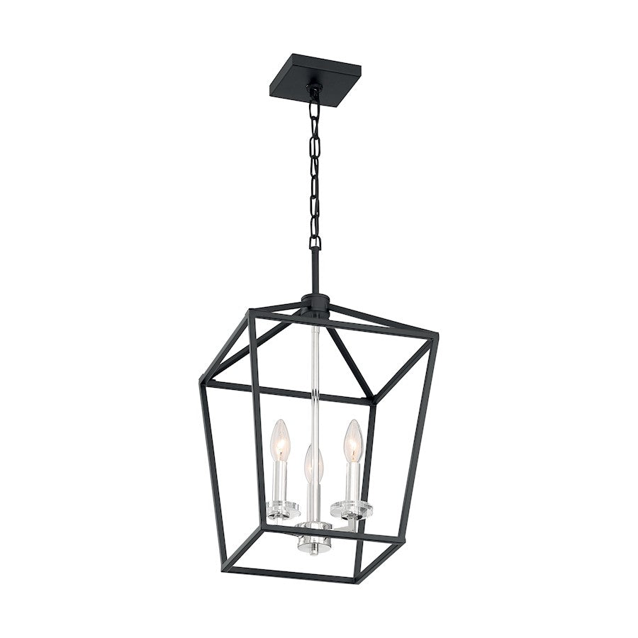 Nuvo Lighting Storyteller 3 Light Island Pendant, Black/Nickel - 60-7145