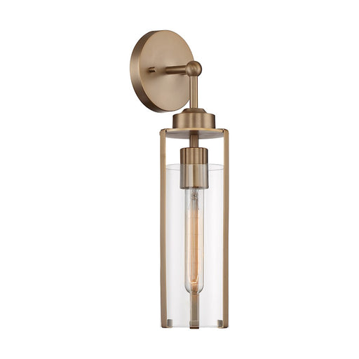 Nuvo Lighting Marina 1 Light Sconce, Clear Glass, Burnished Brass - 60-7151