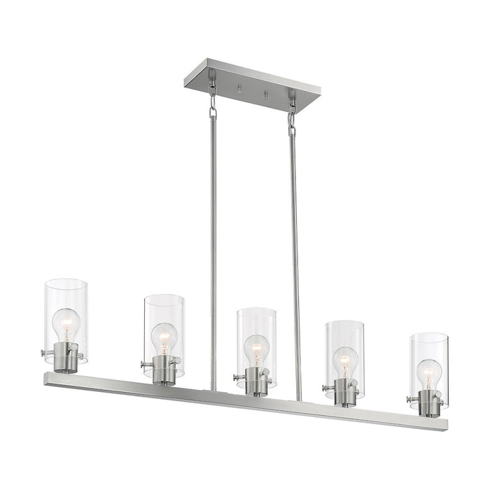 Nuvo Lighting Sommerset 5 Light Island Pendant, Clear, Brushed Nickel - 60-7176