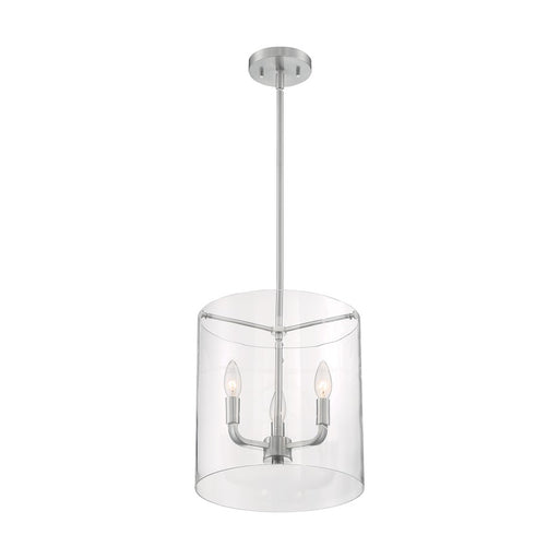 Nuvo Lighting Sommerset 3 Light Pendant, Clear Glass, Brushed Nickel - 60-7177