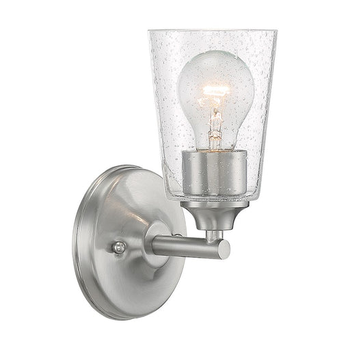 Nuvo Lighting Bransel 1 Light Wall Sconce, Seeded, Brushed Nickel - 60-7181