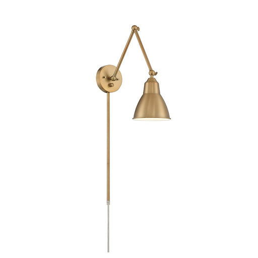 Nuvo Lighting Fulton Swing Arm Lamp, Burnished Brass/Switch - 60-7364