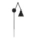 Nuvo Lighting Fulton Swing Arm Lamp, Matte Black/Switch - 60-7366
