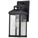 Nuvo Lighting Corning 1 Light Medium Wall Lantern, Black/Clear - 60-7371