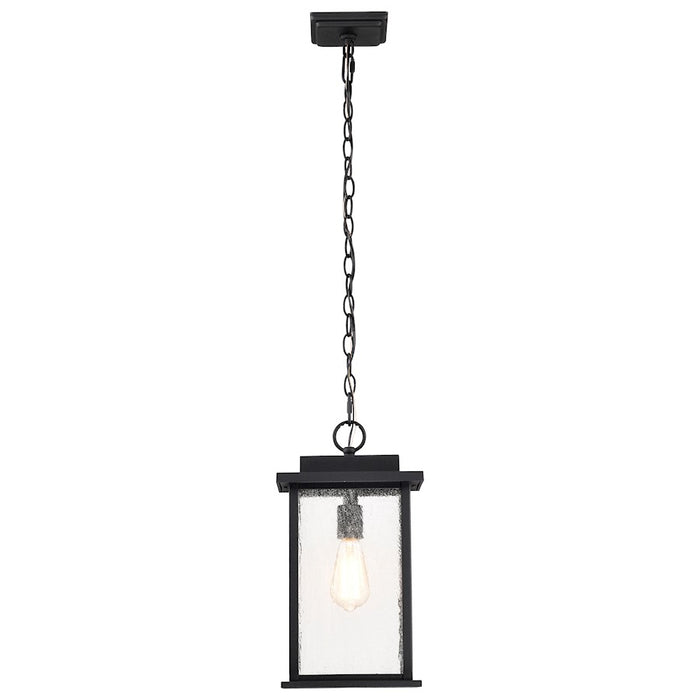 Nuvo Lighting Sullivan 1 Lt Outdoor Hanging Lantern, Black/Seeded