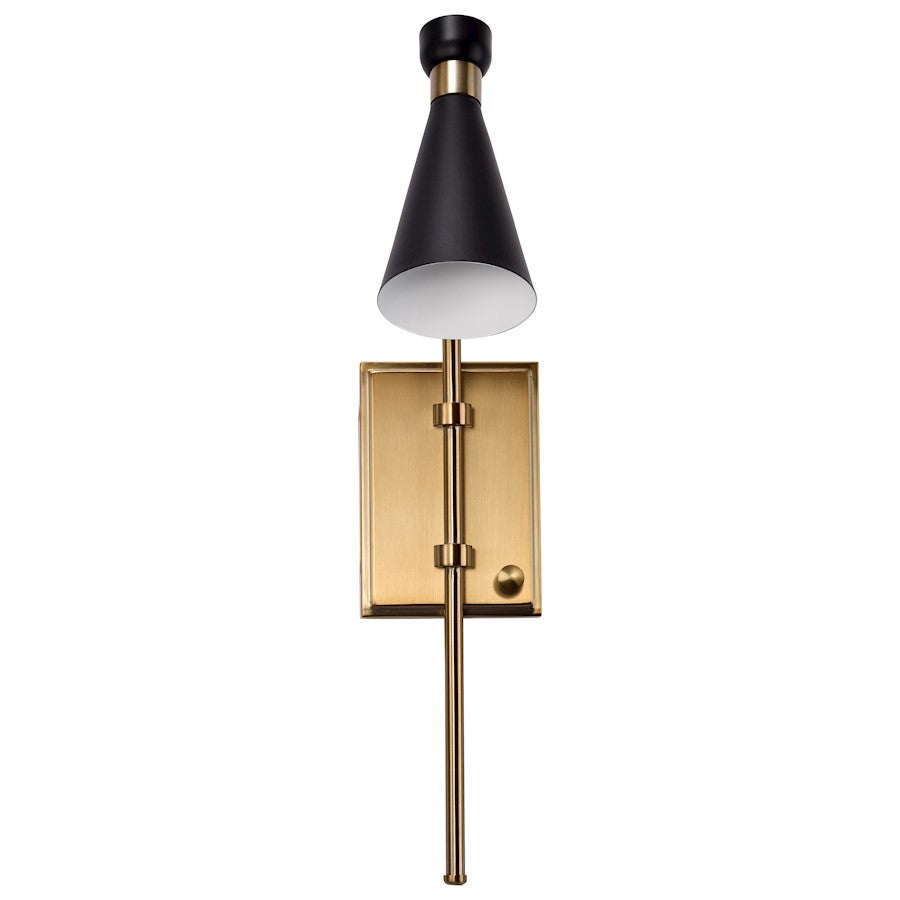 Prospect 1 Light Wall Sconce, Burnished Brass