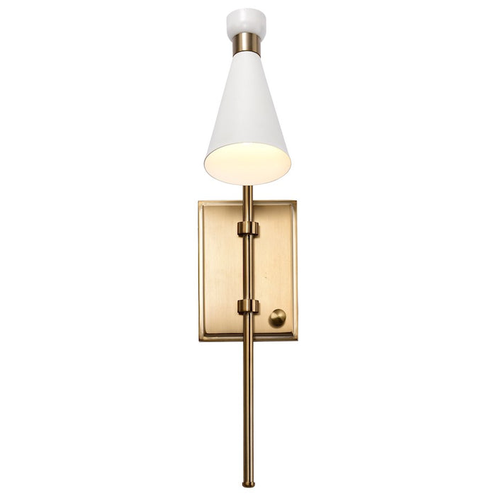 Nuvo Lighting Prospect 1 Light Wall Sconce, Burnished Brass