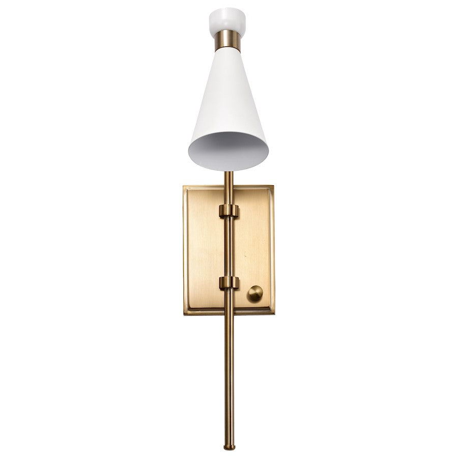 Prospect 1 Light Wall Sconce, Burnished Brass