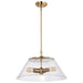Nuvo Lighting Dover 3 Light Large Pendant, Vintage Brass/Clear - 60-7416