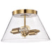 Nuvo Lighting Dover 2 Light Small Flush Mount, Vintage Brass/Clear - 60-7419