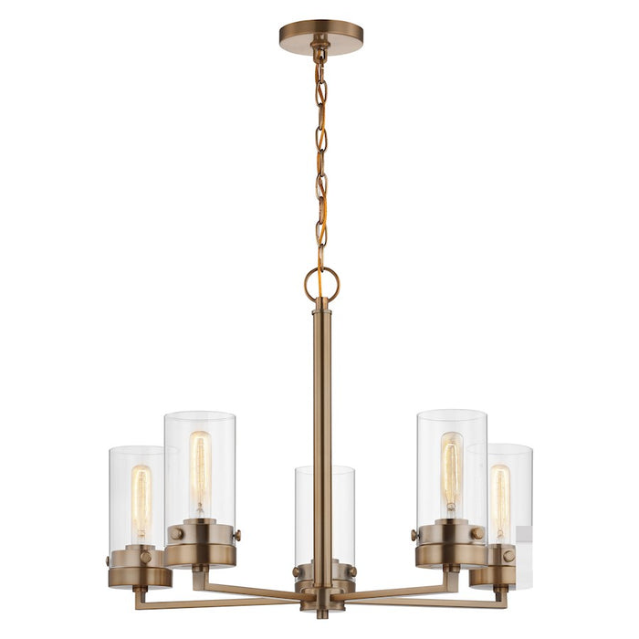 Nuvo Lighting Intersection 5 Light Chandelier, Clear