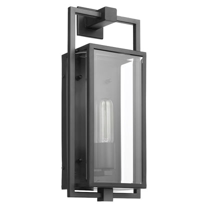 Nuvo Lighting Exhibit 1 Light Medium Wall Lantern, Black/Clear Beveled - 60-7544