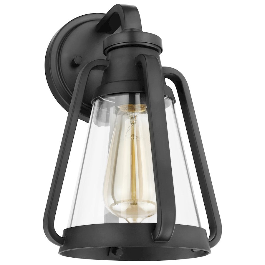 Nuvo Lighting Everett 1 Light Small Wall Sconce, Black/Clear - 60-7555