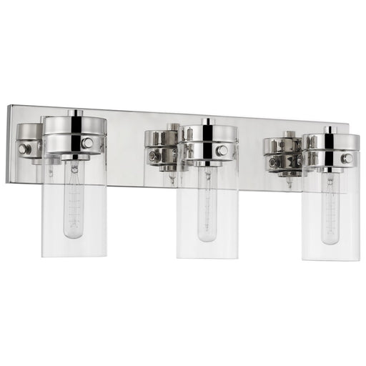 Nuvo Lighting Intersection 3 Light Vanity, Polished Nickel/Clear - 60-7633