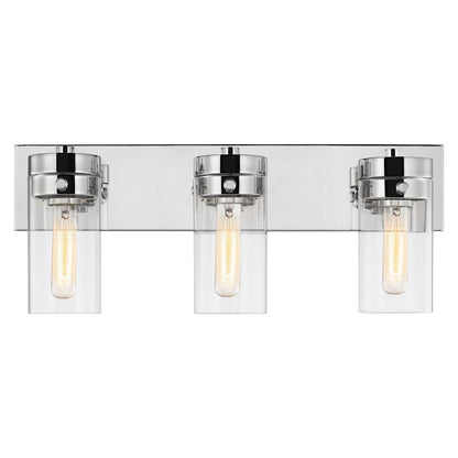 Intersection 3 Light Bathroom Vanity Light, Clear