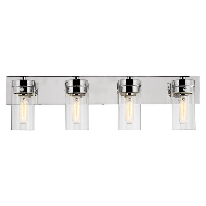Nuvo Lighting Intersection 4 Light Vanity, Clear