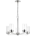 Nuvo Lighting Intersection 5 Light Chandelier, Polished Nickel/Clear - 60-7635