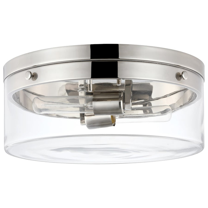 Nuvo Lighting Intersection Small Flush Mount, Polished Nickel/Clear - 60-7636