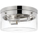 Nuvo Lighting Intersection Medium Flush Mount, Polished Nickel/Clear - 60-7637