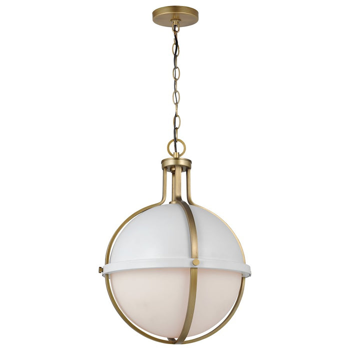 Nuvo Lighting Lincoln 1 Light Large Pendant/60W, White/Opal White - 60-7665