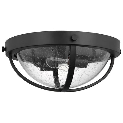 Nuvo Lighting Lincoln 2 Light Large Flush Mount/60W, Black/Seed - 60-7672