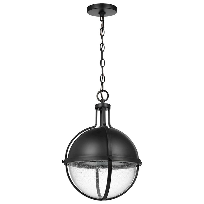 Nuvo Lighting Lincoln 1 Light Large Pendant/60W, Black/Clear Seeded - 60-7675