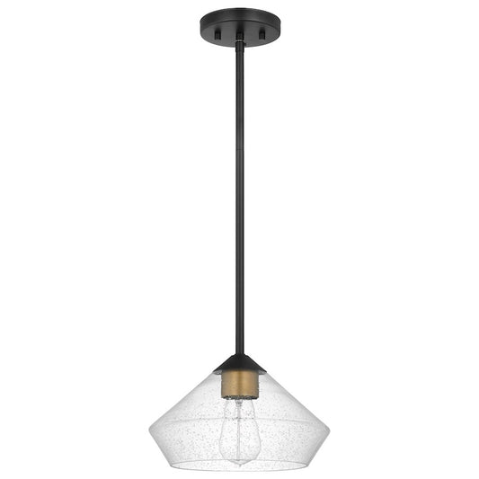 Nuvo Lighting Starlight 1 Lt Mini Pendant/60W, Black/Brass/Seed - 60-7682