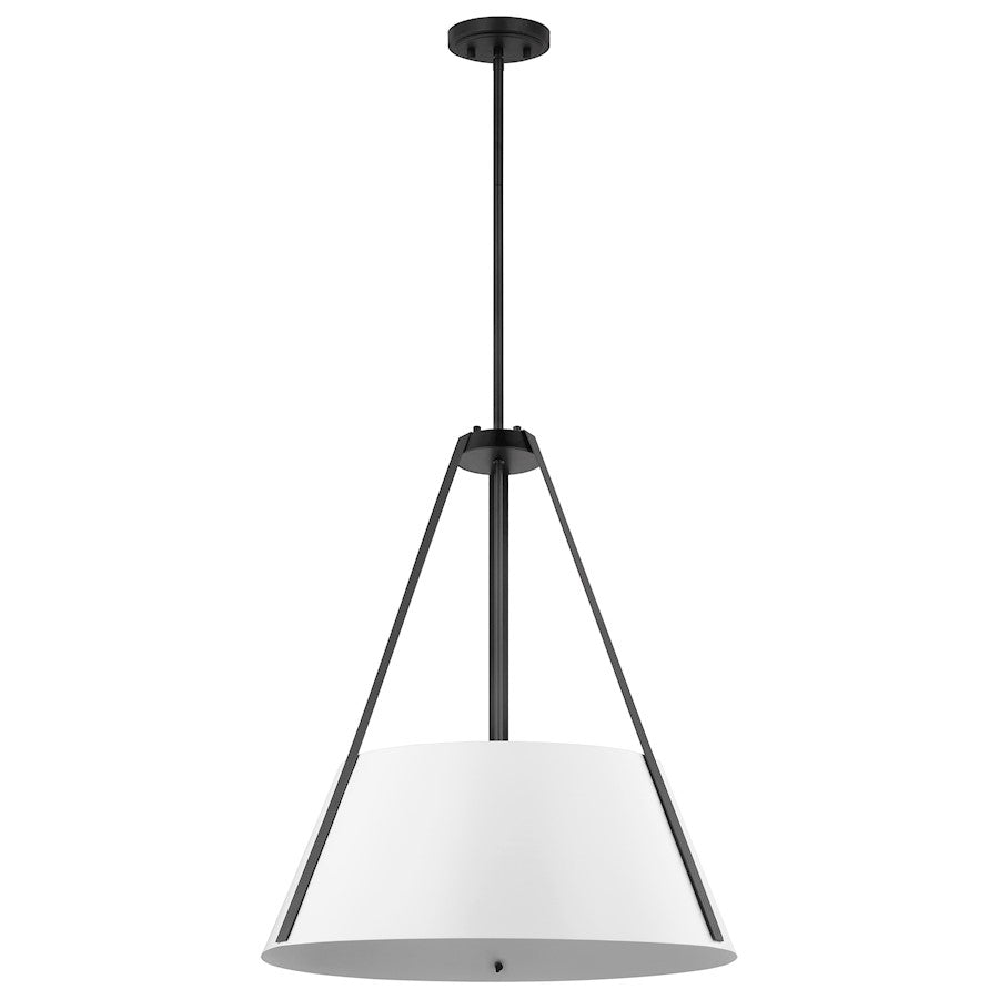 Nuvo Lighting Brewster 3 Light Pendant/Black/White Metal - 60-7697