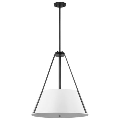 Nuvo Lighting Brewster 3 Light Pendant/Black/White Metal - 60-7697