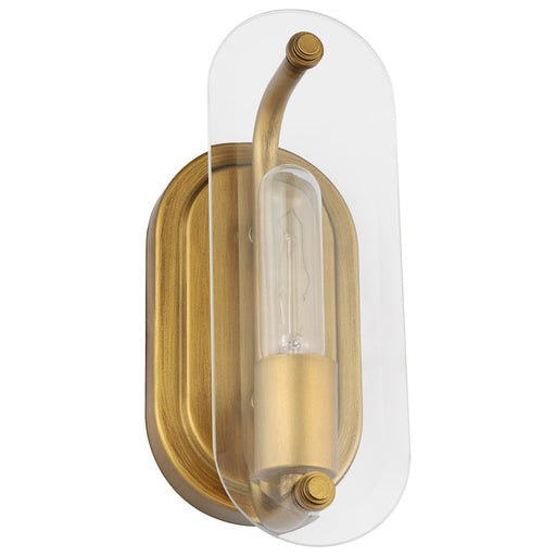 Nuvo Lighting Teton 1 Light Vanity/60W, Natural Brass/Clear Beveled - 60-7711