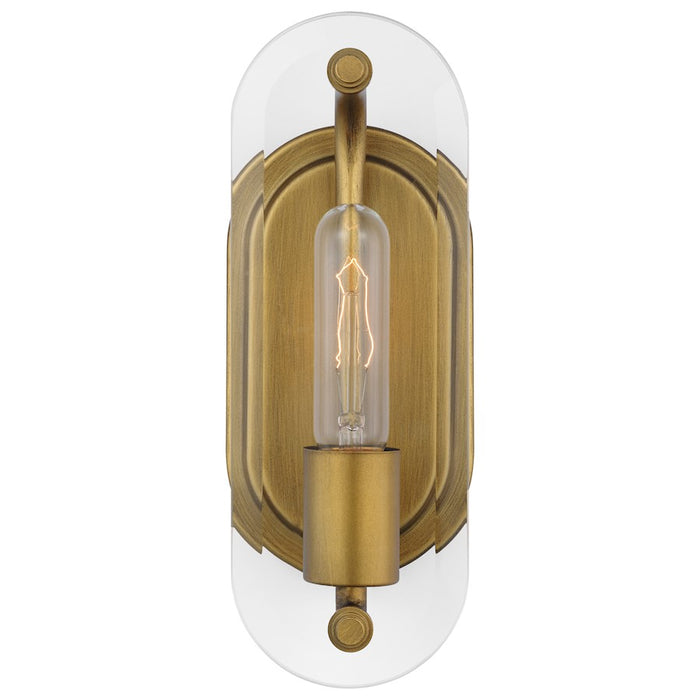 Nuvo Lighting Teton 1 Light Vanity/60W, Natural Brass/Clear Beveled