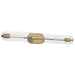 Nuvo Lighting Teton 3 Light Vanity/60W, Natural Brass/Clear Beveled - 60-7713
