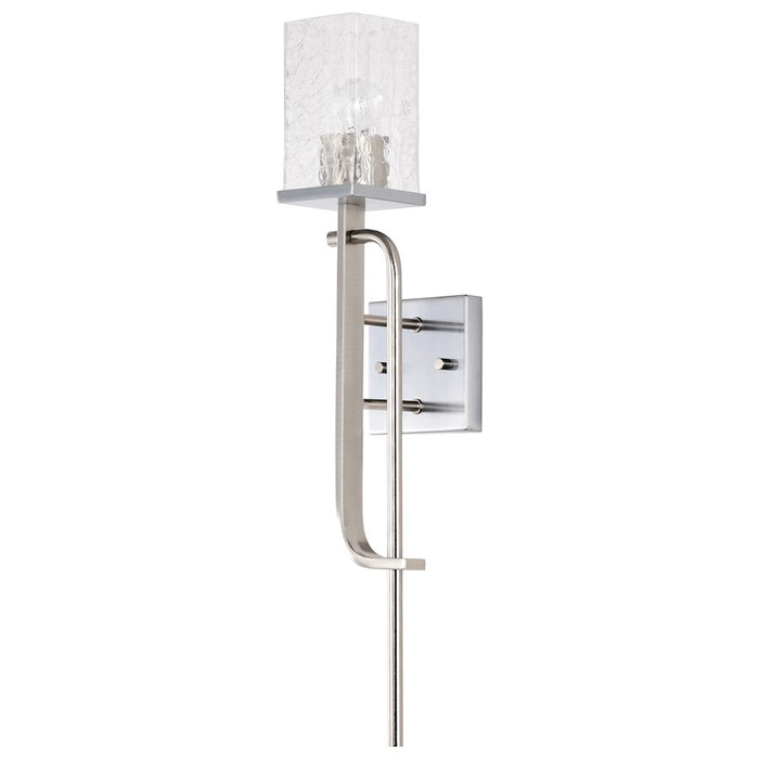 Nuvo Lighting Terrace 1 Light Wall Sconce, Polished Nickel/Crackel - 60-7747